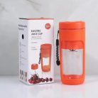 Mini blender / smoothie maker portabil SC-02, incarcare USB, portocaliu