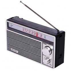   Radio portabil SN-1201LW, 3 benzi de receptie, FM/AM/LW, alimentare cablu sau baterii, argintiu