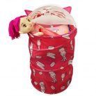 Cos pliabil cu capac si asamblare Pop Up pentru depozitare jucarii, Cute Cat 45 x 35 cm, 60 litri