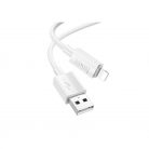 Cablu de date si incarcare Hoco X107, USB to Lightning (iPhone), 2.4A, 1 metru, alb