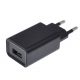 Incarcator casa cu port USB, 1A, dimensiuni reduse, negru