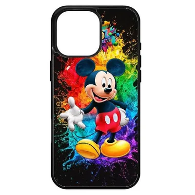 Husa protectie Apple iPhone 13, Colorful Aluminium TPU, design Mickey