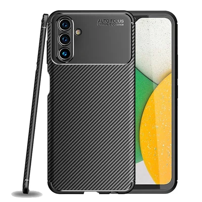 Husa Carbon Fiber pentru Samsung Galaxy A24, aspect carbon, neagra