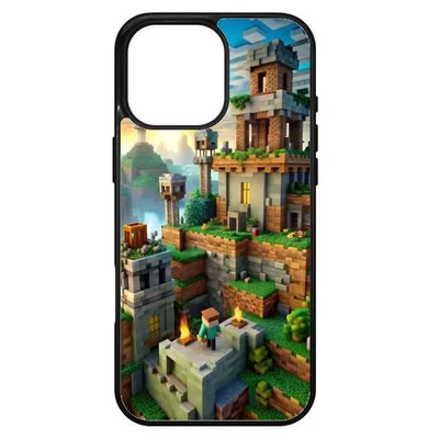 Husa protectie Apple iPhone 16 Plus, Colorful Aluminium TPU, design Minecraft 2