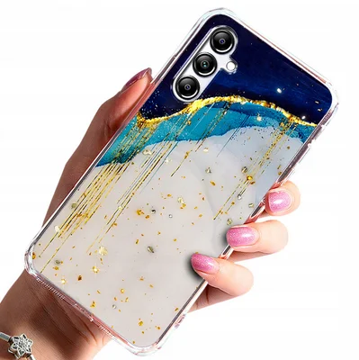 Husa protectie Samsung Galaxy A25, Gold Glam Iceberg