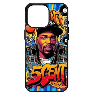 Husa protectie Apple iPhone 13, Colorful Aluminium TPU, design 50Cent