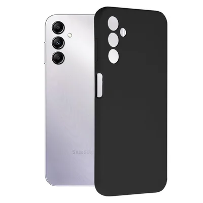 Husa Samsung Galaxy A26, Luxury Silicone, protectie camera, catifea in interior, neagra