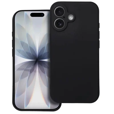 Husa Apple iPhone 17, Luxury Silicone, catifea in interior, protectie camere, neagra