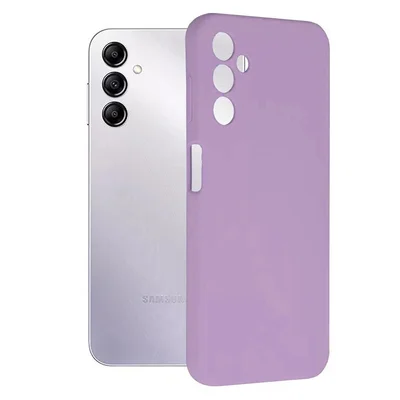 Husa Samsung Galaxy A54 5G, Luxury Silicone, protectie camera, catifea in interior, lila
