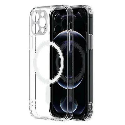 Husa de protectie pentru Apple iPhone 14 Pro Max, compatibila MagSafe, protectie camera, transparenta