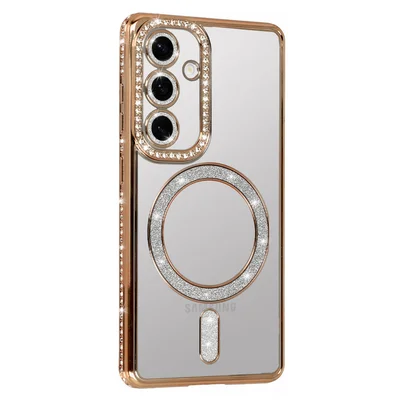 Husa Apple iPhone 17 Air, Electroplating Bling Magsafe, protectie camera, aurie