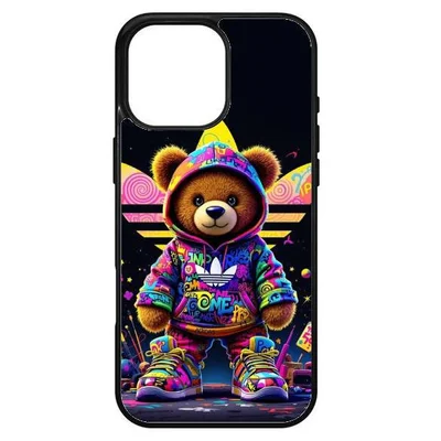 Husa protectie Apple iPhone 12 Pro Max, Colorful Aluminium TPU, design Bear