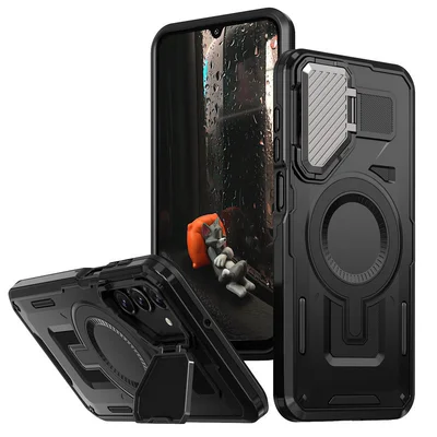 Husa Samsung Galaxy A55, Armor MagCase, CamBracket, neagra