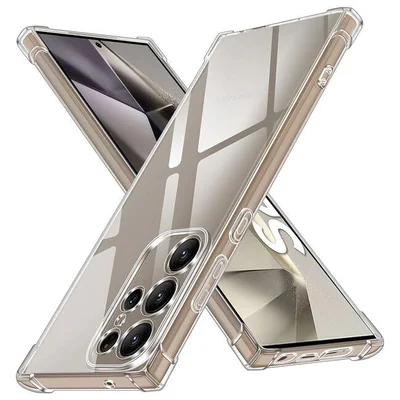 Husa Samsung Galaxy S24 Ultra, TPU transparent, intarituri in colturi, grosime 1,5 mm