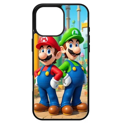 Husa protectie Apple iPhone 15 Pro, Colorful Aluminium TPU, design Mario si Luigi