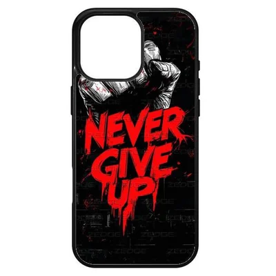 Husa protectie Apple iPhone 16e, Colorful Aluminium TPU, mesaj Never Give Up