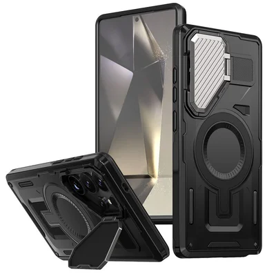 Husa Samsung Galaxy S24 FE, Armor MagCase, CamBracket, neagra