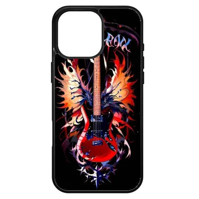 Husa protectie Apple iPhone 16 Plus, Colorful Aluminium TPU, design Rock Guitar