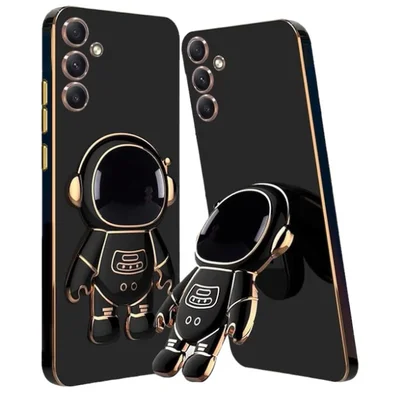 Husa Samsung Galaxy A15, Astronaut Case, protectie camera, functie stand expunere, neagra