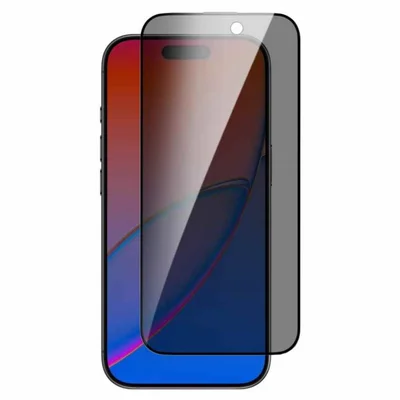 Folie de sticla Apple iPhone 15 Pro Max, Full Glue Privacy, margini negre