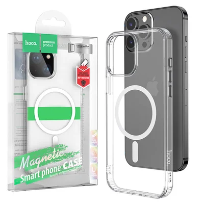 Husa protectie Apple iPhone 14 Pro, Hoco Premium Magsafe TPU, ShockProof, incarcare magsafe, transparenta