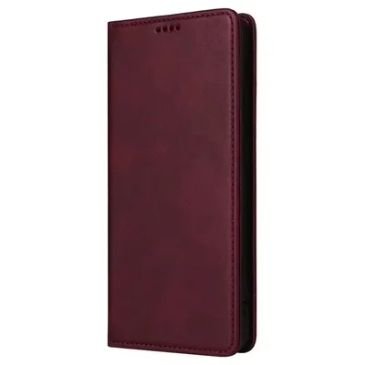 Husa Samsung Galaxy A17, Elegant Book Case, inchidere magnetica, rosu burgundy