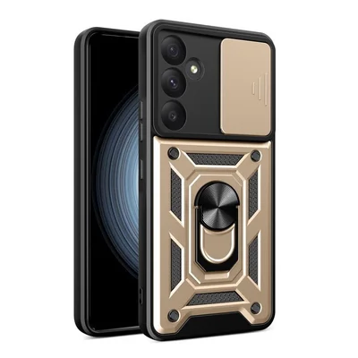 Husa Samsung Galaxy A16, Camshield Armor, inel sustinere, protectie camera, aurie