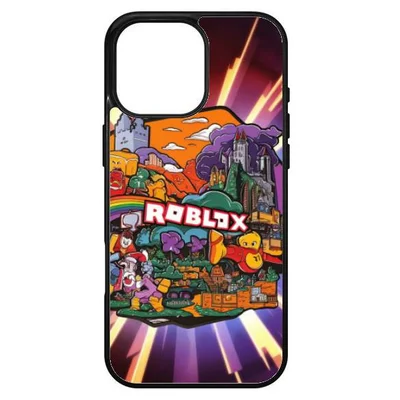 Husa protectie Apple iPhone 13, Colorful Aluminium TPU, design Roblox 2