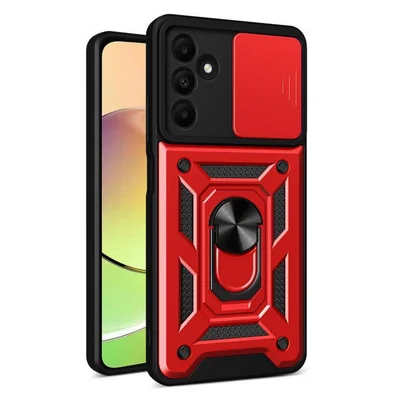 Husa Samsung Galaxy A16, Camshield Armor, inel sustinere, protectie camera, rosie