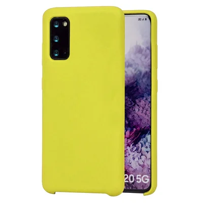 Husa protectie MySafe Silic pentru Apple iPhone 13 Mini, catifea in interior, galben
