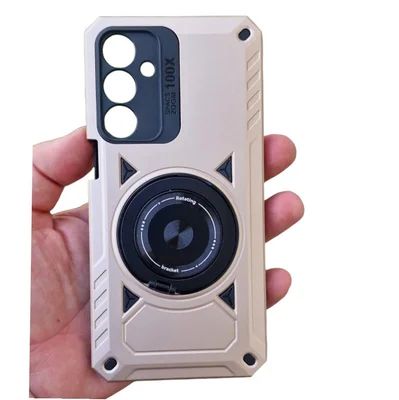 Husa Samsung Galaxy A35, Rotating Bracket, protectie camera, prindere magnetica, verde