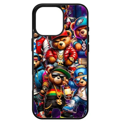 Husa protectie Apple iPhone 14 Plus, Colorful Aluminium TPU, design Ape and Bear