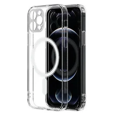Husa de protectie Apple iPhone 14, compatibila MagSafe, protectie camere, transparenta