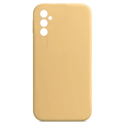 Husa Samsung Galaxy A13 5G Luxury Silicone, catifea in interior, galbena