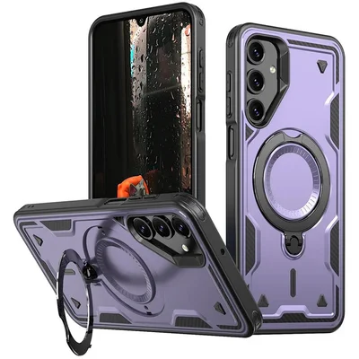 Husa Samsung Galaxy A35, Hybrid Armor MagRing, inel rotativ, mov
