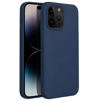 Husa Apple iPhone 16 Pro, Luxury Silicone, catifea in interior, albastra