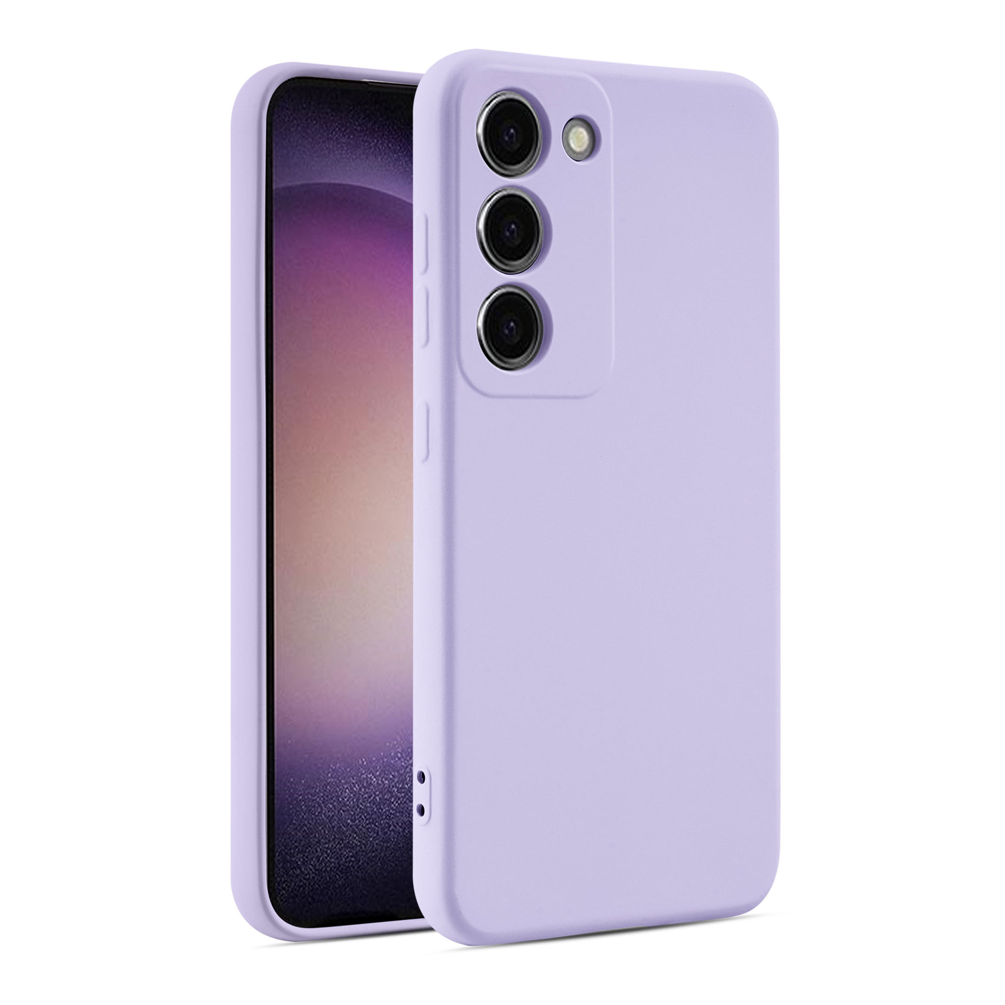 Husa Samsung A32 5G, Luxury Silicone, catifea in interior, protectie camera, Lila