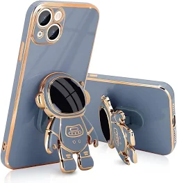 Husa Apple iPhone 15, Astronaut Case, protectie camera, functie stand expunere, albastra