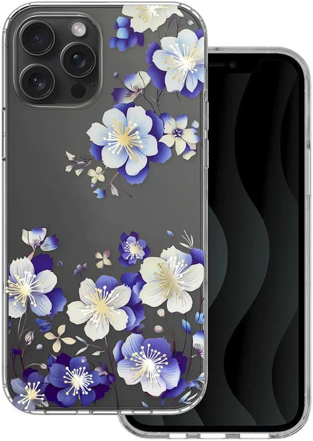 Husa Apple iPhone 12 / iPhone 12 Pro, IMD Print Case, TPU flexibil, transparent, Floral