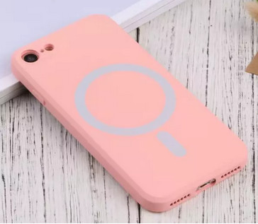 Husa Apple iPhone 13 Pro, Magsafe Silicone, protectie camera, microfibra, roz pal 2