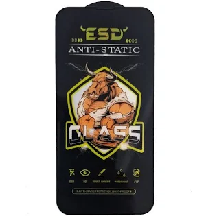 Folie sticla Apple iPhone 14, Full Glue Bull Antistatic, ESD, margini negre