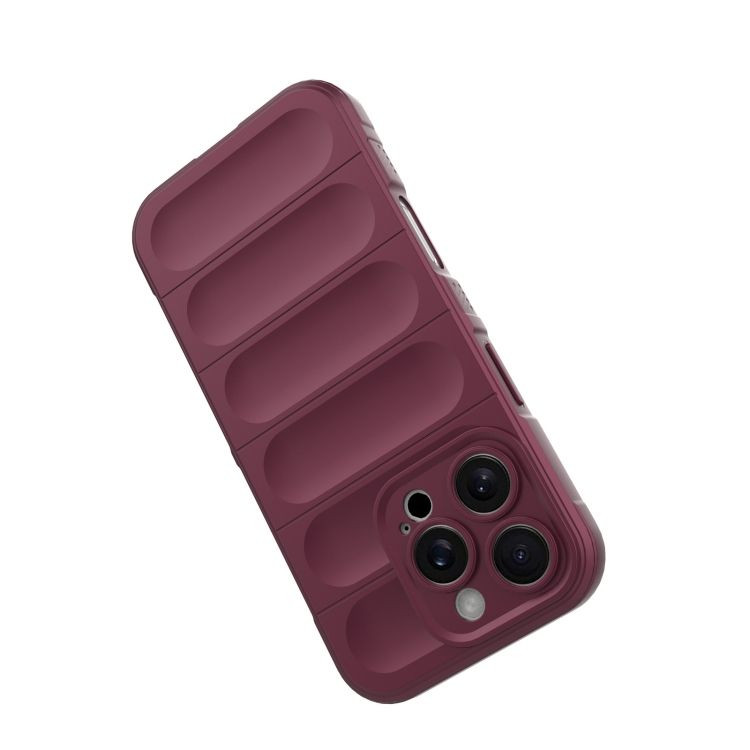 Husa Apple iPhone 15 Pro, Wave Silicone, protectie camera, catifea in interior, pure red 5