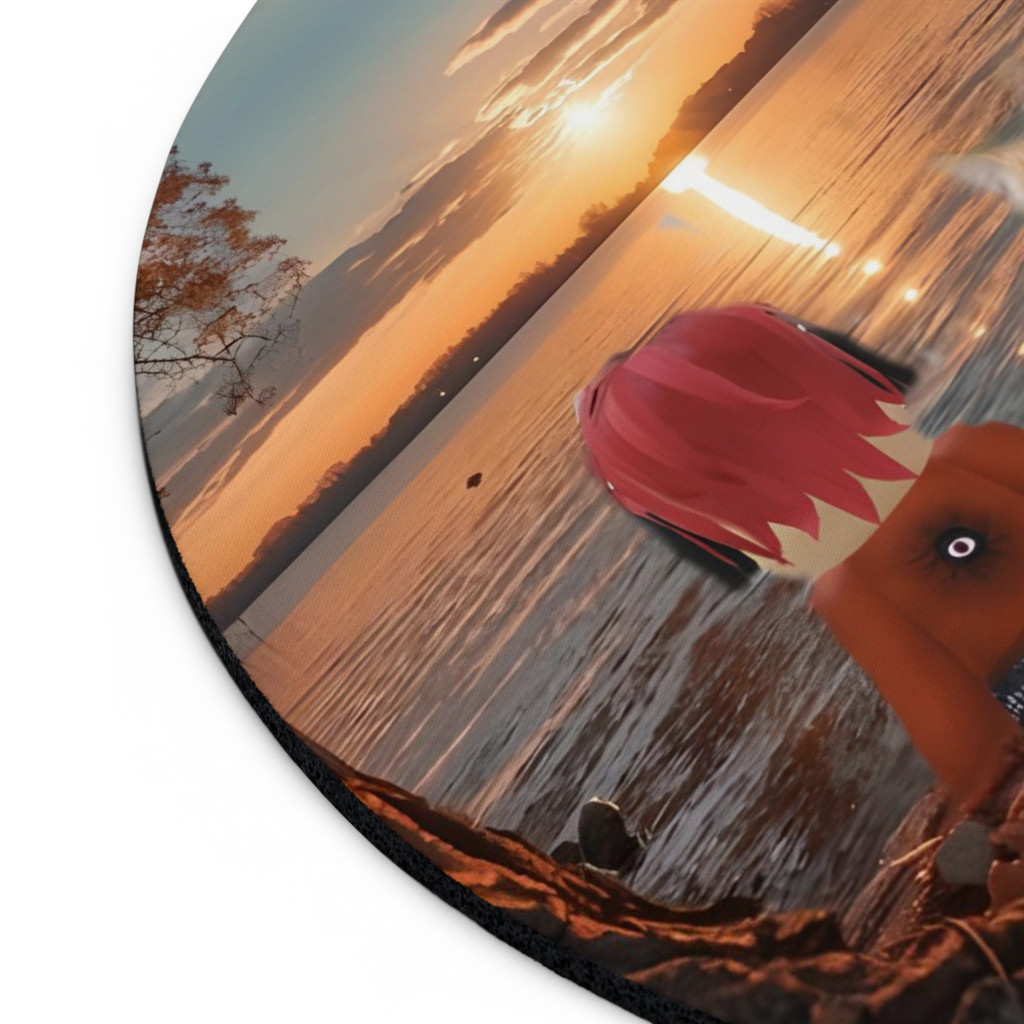Mousepad Lucas Roblox si pisica, rotund, diametru 20 cm 4