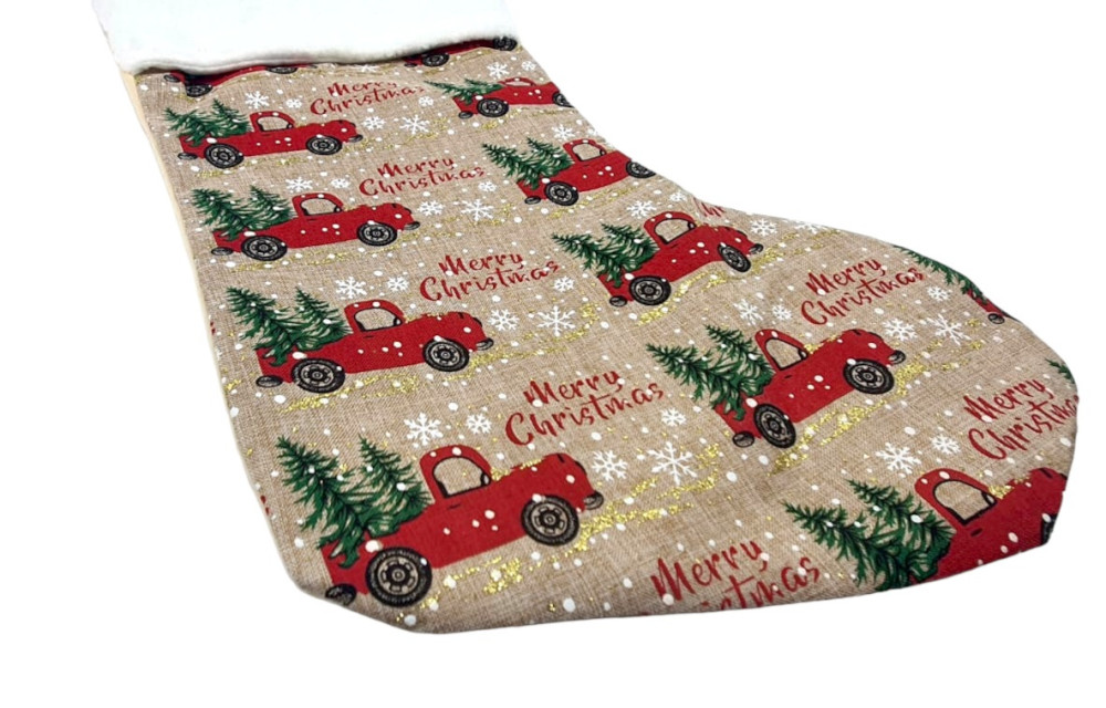 Ciorap cadouri, imprimeu Merry Christmas, 15 x 30 cm 2