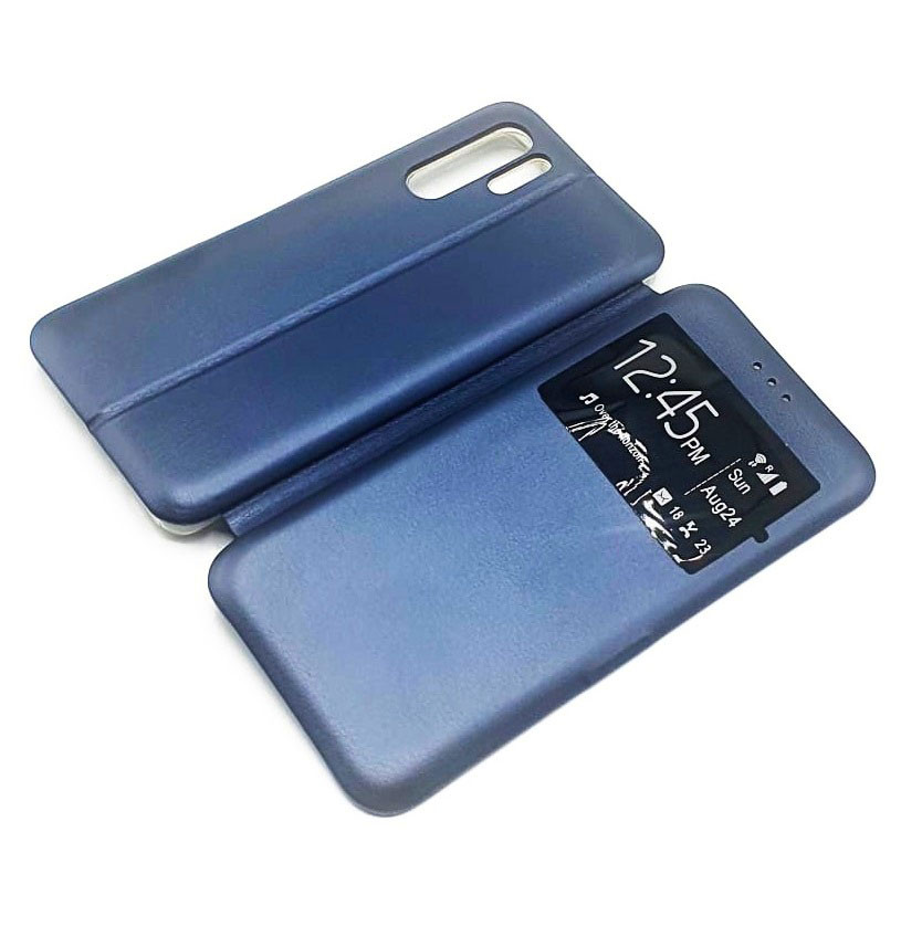 Husa cu fereastra Prestige pentru Huawei P30 Pro Prestige Book, inchidere magnetica, albastru inchis 2