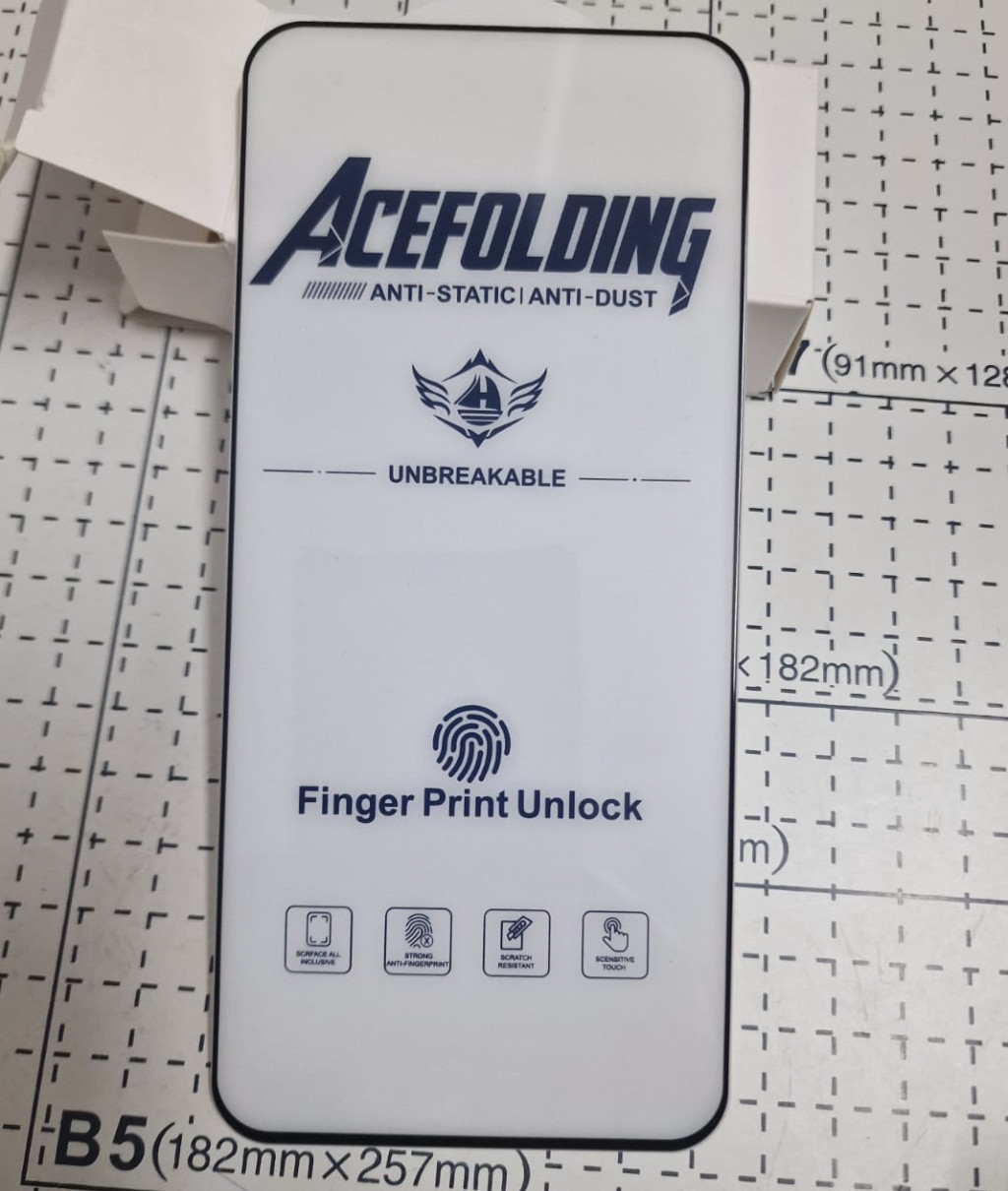 Folie de sticla Samsung Galaxy S24 Plus, ACE Folding Full Glue, deblocare amprenta, margini negre 4
