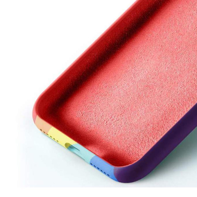Husa Apple iPhone 12 Rainbow Case, silicon, design curcubeu 2