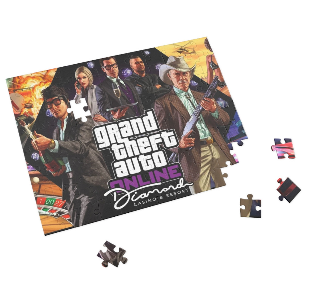 Puzzle 80 piese, 20 x 15 cm, personaje GTA, model 2 2