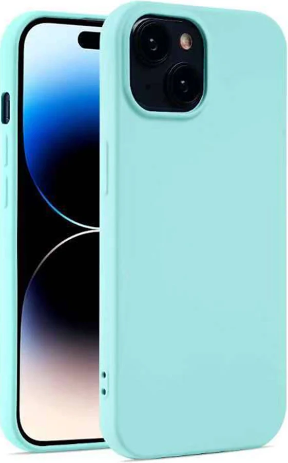 Husa Apple iPhone 12 Mini Luxury Silicone, catifea in interior, turcoaz