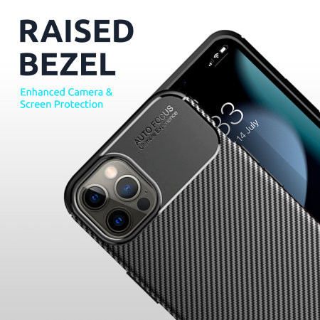 Husa Carbon Fiber pentru Apple iPhone 15 Pro, aspect carbon, neagra 2